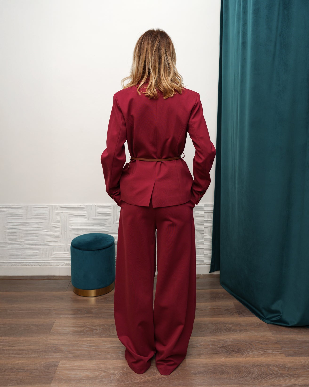 Tailleur Pantalone Bordeaux