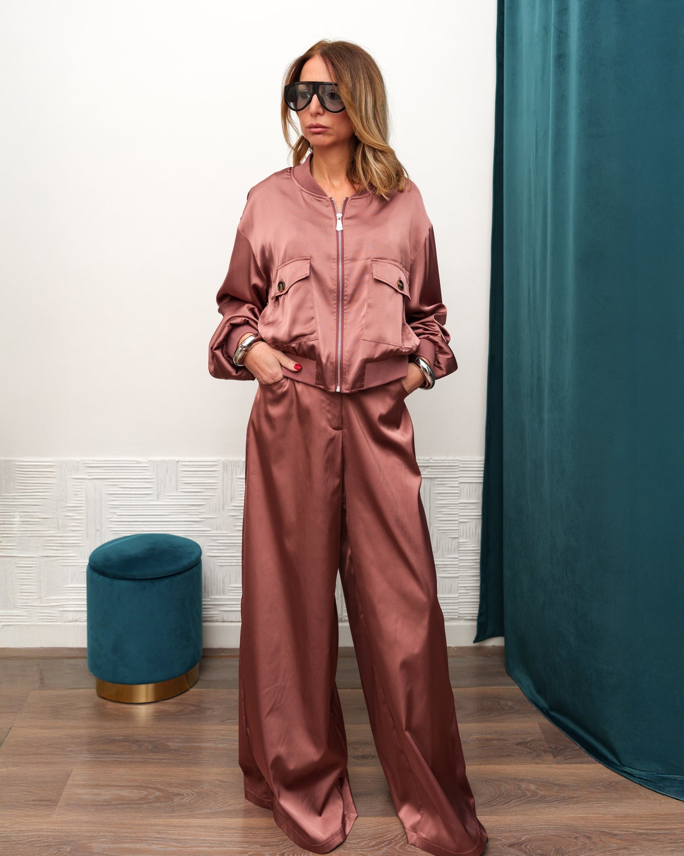 Pantalone in Satin
